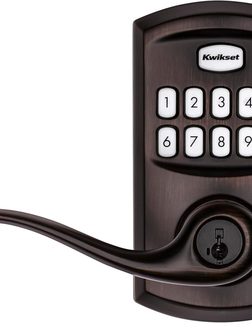 Load image into Gallery viewer, 99170-002 Smartcode 917 Keypad Keyless Entry Traditional Residential Electronic Lever Deadbolt Alternative with Tustin Door Handle and Smartkey Security, Venetian Bronze
