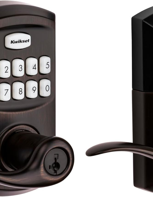 Load image into Gallery viewer, 99170-002 Smartcode 917 Keypad Keyless Entry Traditional Residential Electronic Lever Deadbolt Alternative with Tustin Door Handle and Smartkey Security, Venetian Bronze
