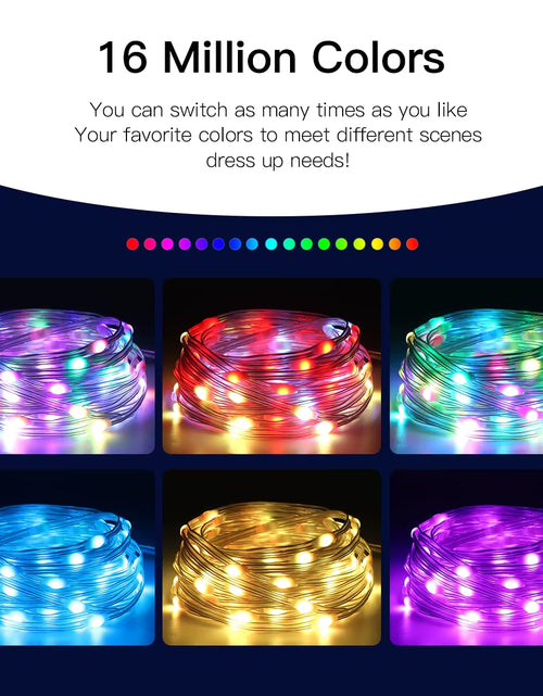 Load image into Gallery viewer, Dreamcolor RGB IC Led Strip WS2812B Smart Bluetooth Control Fairy String Lights Christmas Garland Waterproof Curtain Party Decor
