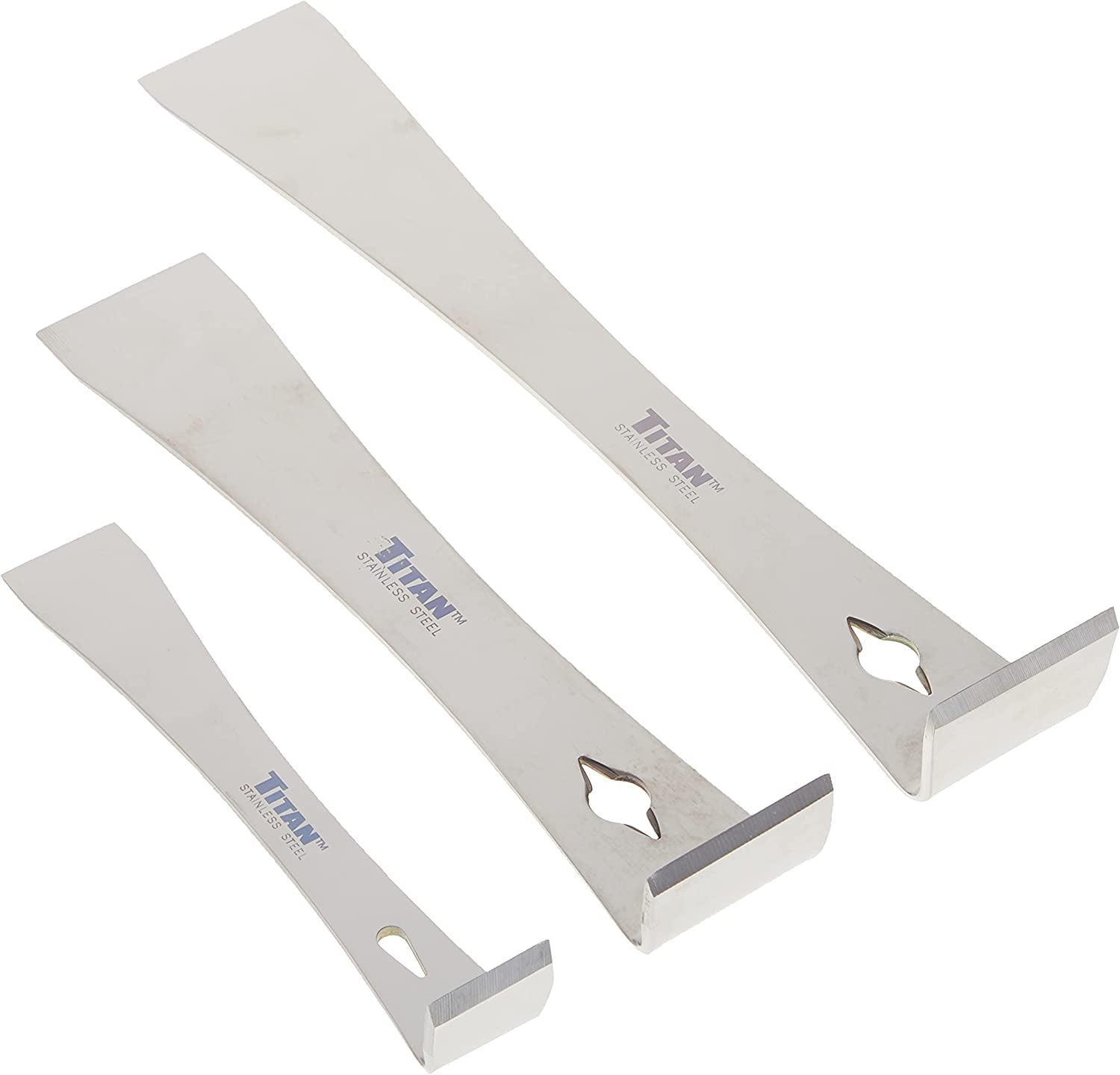 17007 3-Piece Stainless Steel Pry Bar Scraper Set,Silver