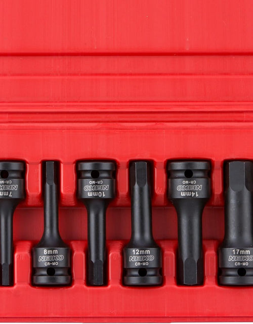 Load image into Gallery viewer, 01136B 1/2” Drive Allen Bit Socket Set | 8 Piece | MM | 6Mm to 19Mm | 3” Length | Cr-Mo Impact Grade
