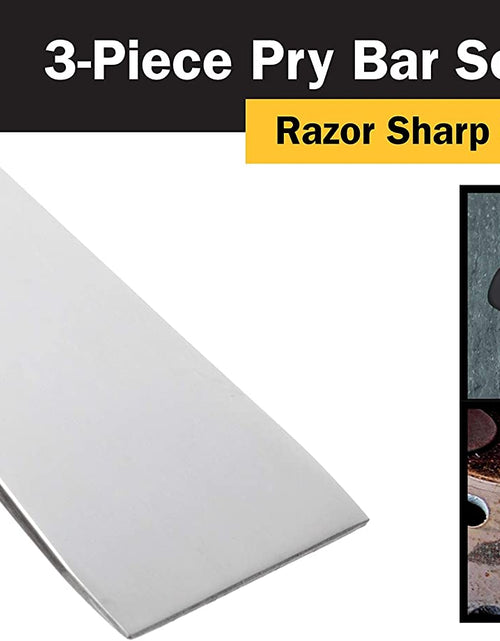 Load image into Gallery viewer, 17007 3-Piece Stainless Steel Pry Bar Scraper Set,Silver
