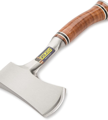 Sportsman'S Axe - 12" Camping Hatchet with Forged Steel Construction & Genuine Leather Grip - E14A