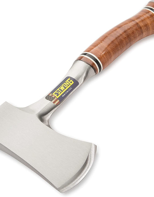 Load image into Gallery viewer, Sportsman&#39;S Axe - 12&quot; Camping Hatchet with Forged Steel Construction &amp; Genuine Leather Grip - E14A

