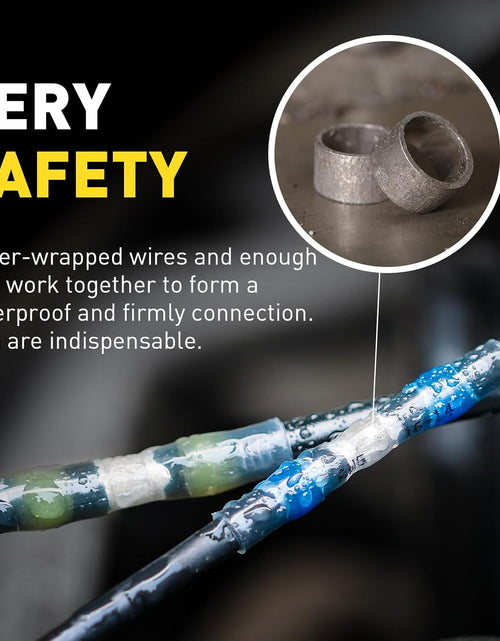Load image into Gallery viewer, 300PCS Solder Seal Wire Connectors- Marine Grade Heat Shrink Wire Connectors-Heat Shrink Butt Connectors-Self Solder for Marine,Stereo(30Yellow 70White 100Red 100Blue) Solder Sleeve

