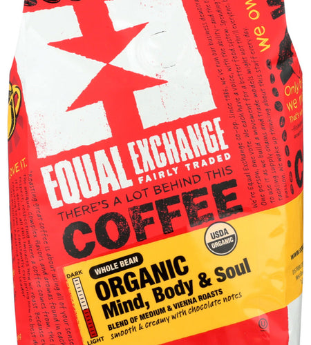 Equal Exchange Mind & Soul Whole Bean Coffee (6x12 Oz)-0