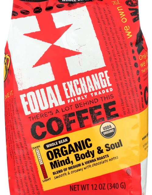 Load image into Gallery viewer, Equal Exchange Mind &amp; Soul Whole Bean Coffee (6x12 Oz)-0
